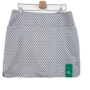 S.C. & Co- Chic Geometric Patterned Mini Skirt with tummy control- XL